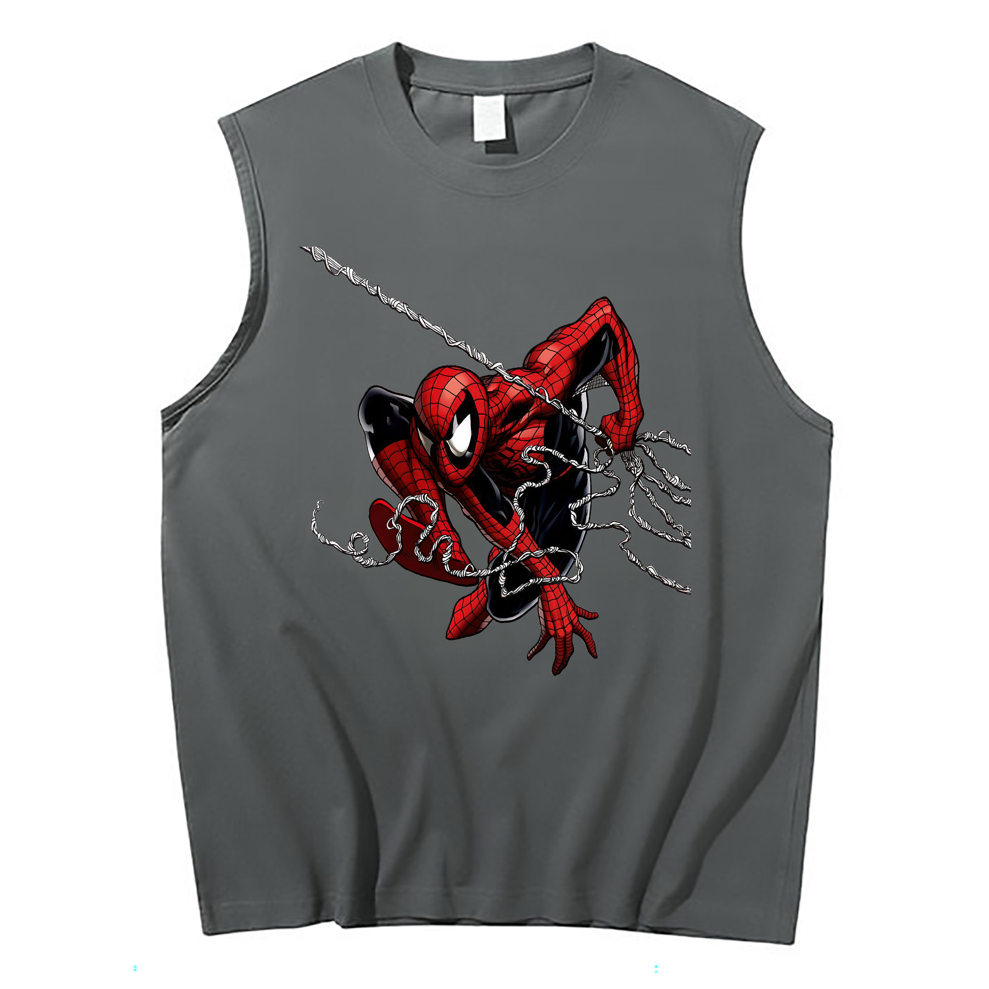 （画像用） Spider Man スパイダーマン コットン100％タンクトップ（フロントプリント）